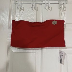 Forever 21 Red Bandeau Bikini Top